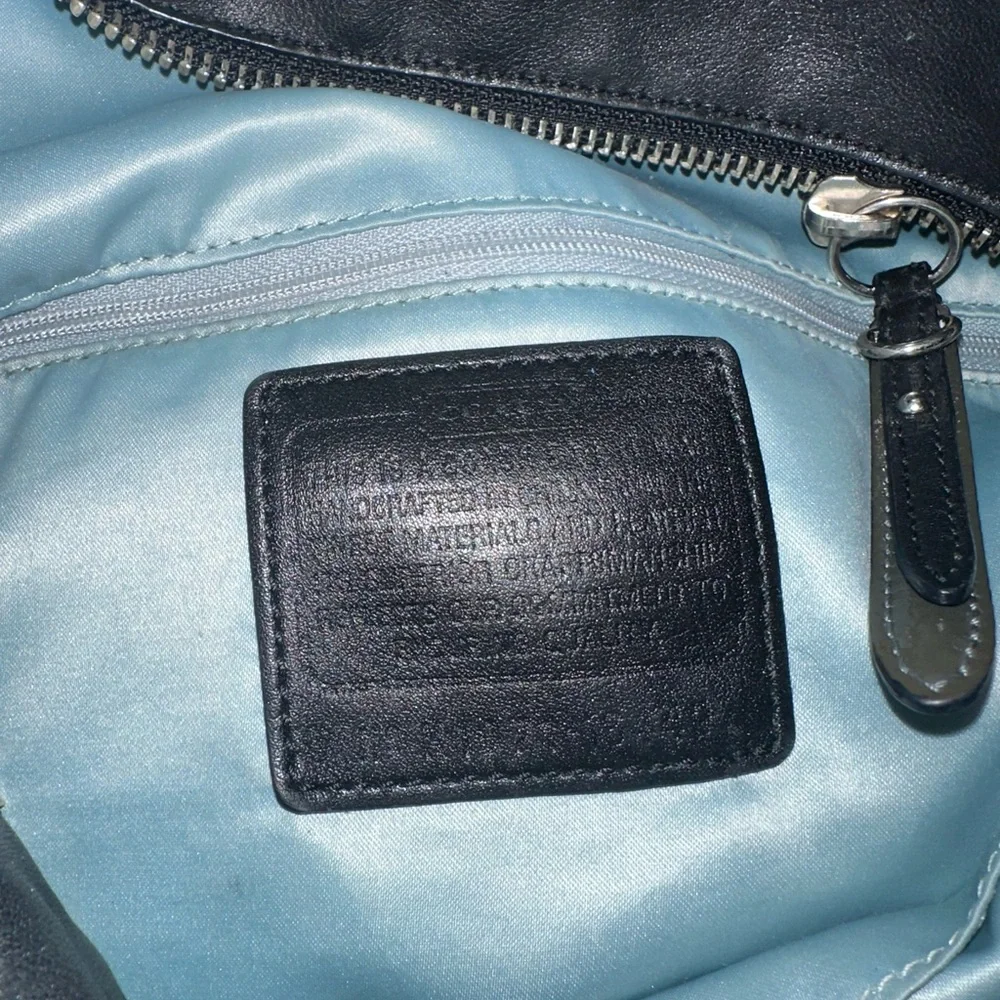 Coach Colette Leather Signature Tote - Black and Grey - Picture 10 of 11